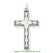 Sterling Silver Laser Designed Cross Pendant