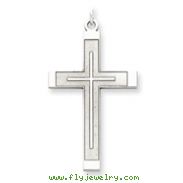 Sterling Silver Laser Designed Cross Pendant