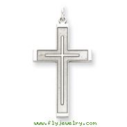 Sterling Silver Laser Designed Cross Pendant