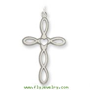 Sterling Silver Laser Designed Cross Pendant