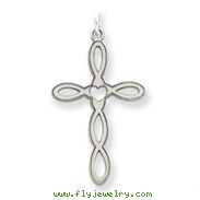 Sterling Silver Laser Designed Cross Pendant