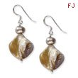 Sterling Silver Light Brown Mother Of Pearl & Fresh Water Cultured Pearl Earrings