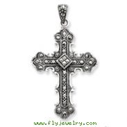 Sterling Silver Marcasite Cross Pendant