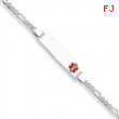 Sterling Silver Medical ID Figaro Link Bracelet