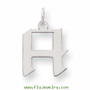 Sterling Silver Medium Artisian Block Initial H Charm