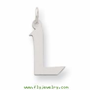 Sterling Silver Medium Artisian Block Initial L Charm