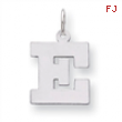 Sterling Silver Medium Block Intial E Charm