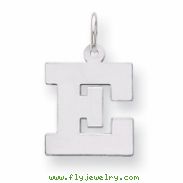 Sterling Silver Medium Block Intial E Charm