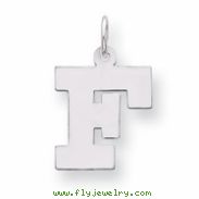 Sterling Silver Medium Block Intial F Charm