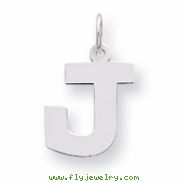 Sterling Silver Medium Block Intial J Charm