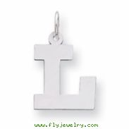 Sterling Silver Medium Block Intial L Charm