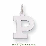 Sterling Silver Medium Block Intial P Charm