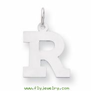 Sterling Silver Medium Block Intial R Charm