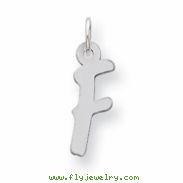 Sterling Silver Medium Initial F Charm