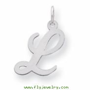 Sterling Silver Medium Script Intial L Charm