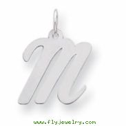 Sterling Silver Medium Script Intial M Charm