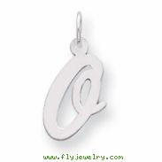 Sterling Silver Medium Script Intial O Charm