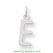 Sterling Silver Medium Slanted Block Initial E Charm