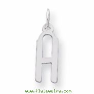 Sterling Silver Medium Slanted Block Initial H Charm