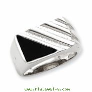 Sterling Silver Men's Onyx Ring