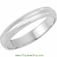 Sterling Silver Milgrain Band