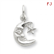 Sterling Silver Moon & Star Charm