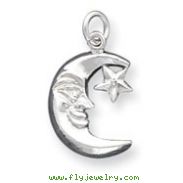 Sterling Silver Moon & Star Pendant