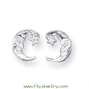 Sterling Silver Moon Mini Earrings