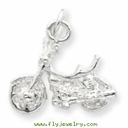 Sterling Silver Motorcycle Charm