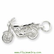 Sterling Silver Motorcycle Charm