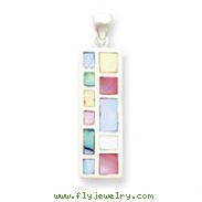 Sterling Silver Multi-Colored Mother Of Pearl Pendant