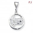 Sterling Silver Music Staff Charm