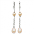 Sterling Silver Natural Cultured Pearl Earrings