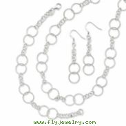 Sterling Silver Necklace, Bracelet and Earring Set