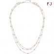 Sterling Silver NECKLACE Complete with Stone 17.00 INCH 04.00-04.50 MM PEARL Polished FRESHWATER PEA