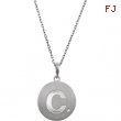 Sterling Silver Necklace Complete with Stone C Diamond Polished 20 Inch .005CT Diamond Necklace