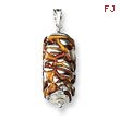 Sterling Silver Oblong Murano Glass Pendant