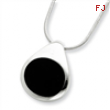Sterling Silver Onyx Pendant w/Chain chain