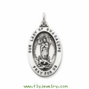 Sterling Silver Our Lady of Guadalpue Medal