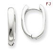 Sterling Silver Oval Hinged Hoop Earrings