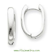 Sterling Silver Oval Hinged Hoop Earrings