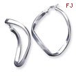 Sterling Silver Oval Hoop Earrings