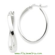 Sterling Silver Oval Hoop Earrings