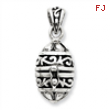 Sterling Silver Oval Prayer Box Pendant