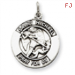 Sterling Silver Oxidized Saint Michael Medal