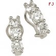 Sterling Silver Pair Cubic Zirconia Earring