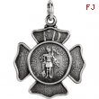Sterling Silver Pendant Complete No Setting 16.75 MM Polished ST FLORIAN MEDAL W/OUT CHAIN