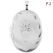 Sterling Silver Pendant Round .015 NONE Polished .015CT DIA OVAL CROSS LOCKET