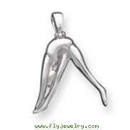 Sterling Silver Person Stretching Pendant