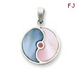 Sterling Silver Pink And Blue Pendant